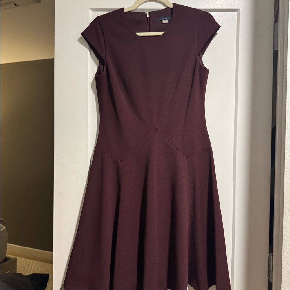 Elegant Burgundy Dress